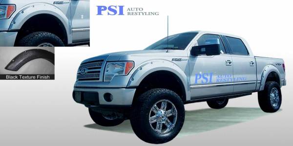 PSI - 2014 Ford F-150 Pocket Rivet Style Textured Fender Flares