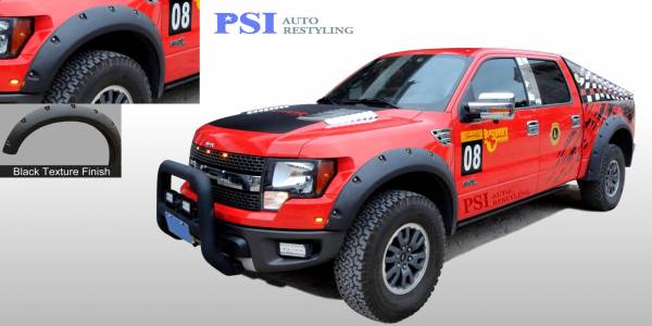 PSI - 2011 Ford F-150 RAPTOR Pocket Rivet Style Textured Fender Flares