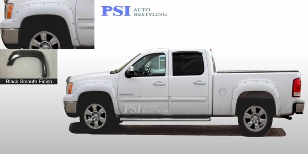 PSI - 2014 GMC Sierra 3500 Pocket Rivet Style Smooth Fender Flares