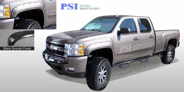 PSI - 2009 Chevrolet Silverado 1500 Pocket Rivet Style Smooth Fender Flares