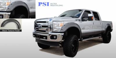 2011 Ford F-250 Super Duty Pocket Rivet Style Textured Fender Flares