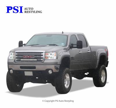 2009 GMC Sierra 3500 Pocket Rivet Style Smooth Fender Flares