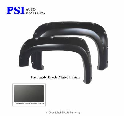 PSI - 2009 GMC Sierra 3500 Pocket Rivet Style Smooth Fender Flares - Image 3